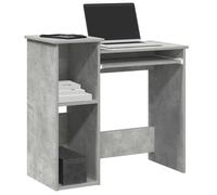 FUDUGEHMIOFWFJJ Scrivania con Mensole Grigio Cemento 84x40x78 cm per Ufficio e Casa, Ampia Area di Lavoro Archiviazione, Legno Multistrato Resistente, Scrivania Moderna per Studio e Camera da Letto
