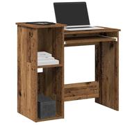 FUDUGEHMIOFWFJJ Scrivania con Mensole in Legno Vecchio 84x40x78 cm per Studio e Casa - Scrivania Computer con Ampio Piano di Lavoro e Ripiani, Design Moderno, Materiale Durevole in Truciolato