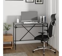 FUDUGEHMIOFWFJJ Scrivania Grigio Sonoma 100x50x75 cm - da Ufficio Moderna con Piano in Legno Multistrato e Struttura in Ferro, Scrivania Industriale per Casa Ufficio, Resistente e Spaziosa