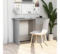FUDUGEHMIOFWFJJ Scrivania Grigio Sonoma 100x50x76 cm in Legno Multistrato con Cassetto e Anta, Scrivania da Ufficio Moderna, Scrittoio per Computer, Ideale per Studio Casa, Legno Resistente e Stabile