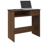 FUDUGEHMIOFWFJJ Scrivania Moderna Rovere Marrone 80x40x75 cm in Legno Multistrato per Ufficio e Casa, con Ampio Piano di Lavoro Spazio Portaoggetti, Scrivania Compatta per Studio e Camera da Letto