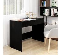 FUDUGEHMIOFWFJJ Scrivania Nera Moderna 101x50x76,5 cm in Truciolato con 2 Cassetti, Scrivania per Ufficio e Casa, Tavolo Computer Robusto Stabile, Facile da Pulire, Ideale per Studio e Lavoro