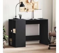 FUDUGEHMIOFWFJJ Scrivania Nera Moderna 102x50x75 cm in Legno Multistrato per Ufficio e Casa, Scrivania Computer Resistente con Ampio Piano di Lavoro Spazio Portaoggetti, Facile da Pulire e Montare