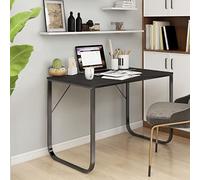 FUDUGEHMIOFWFJJ Scrivania per Computer Moderna Nera 110x60x73 cm, Scrivania da Ufficio in Legno Multistrato e Metallo, Scrittoio Industriale Elegante per Casa Ufficio, Spaziosa e Salvaspazio
