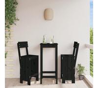 FUDUGEHMIOFWFJJ sedute per esterni sedie da esterno tavolo da giardino con sedie da giardinoSgabelli da Bar 2pz Neri 40x48,5x115,5 cm Legno Massello PinoAdatto per giardini e cortili