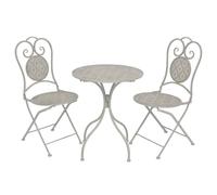 FUDUGEHMIOFWFJJ Set da Bistrò 3 pz in Acciaio Grigiotavolo e sedie da giardino salotto da giardino giardino arredo esternoSuitable for gardens, courtyards
