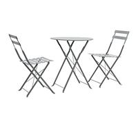 FUDUGEHMIOFWFJJ Set da Bistrot 3 pz in Acciaio Grigiogiardino arredo esterno tavolo e sedie da giardino salotto da giardinoSuitable for gardens, courtyards