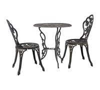 FUDUGEHMIOFWFJJ Set da Bistrot 3 pz in Alluminio Pressofusogiardino arredo esterno tavolo e sedie da giardino salotto da giardinoSuitable for gardens, courtyards