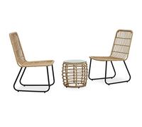 FUDUGEHMIOFWFJJ Set da Bistrot 3 pz in Polyrattan Roveretavolo e sedie da giardino giardino arredo esterno salotto da giardinoSuitable for gardens, courtyards