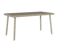 FUDUGEHMIOFWFJJ Tavolino da Giardino Rettangolare Grigio Chiaro 80x40x37 cm, Esterno in Rattan PE Resistente, Tavolino da Terrazza Moderno con Piano Stabile, Ideale per Caffè e Chiacchiere all'Aperto