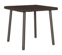 FUDUGEHMIOFWFJJ Tavolino Giardino Rettangolare in Polyrattan Marrone 40x40x37 cm, Tavolino da Esterno Resistente con Piano Stabile e Struttura in Acciaio, Ideale per Terrazzo Giardino Balcone