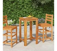 FUDUGEHMIOFWFJJ Tavolo da Bar da Giardino 60x60x105 cm in Legno Massello di Acacia - Bistrò Resistente per Esterno e Interno - Elegante Tavolo da Pranzo con Finitura ad Olio Facile da Pulire
