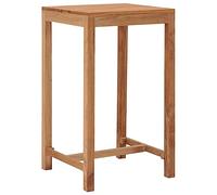 FUDUGEHMIOFWFJJ Tavolo da Bar in Legno Massello di Teak 60x60x105 cm per Giardino e Patio, Resistente alle Intemperie, Design Coloniale Rustico, Facile da Montare e Pulire, Ideale per Cene all'Aperto