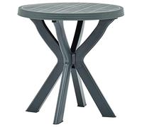 FUDUGEHMIOFWFJJ Tavolo da Bistrot Verde 70 cm Plastic Outdoor Table for Garden Patio Terrace, Lightweight Weatherproof Bistro Set, No Assembly Required, Durable Green Dining Table