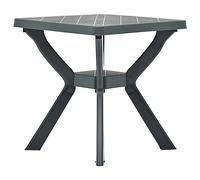 FUDUGEHMIOFWFJJ Tavolo da Bistrot Verde 70x70x72 cm in Plastica, Outdoor Garden Table for Patio Terrace, Weatherproof Lightweight Bistro Table with Storage Shelf, No Assembly Required