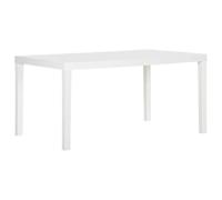 FUDUGEHMIOFWFJJ Tavolo da Giardino 150x90x72 cm in PP Bianco, Modern Outdoor Table with Slatted Design, Lightweight & Easy to Clean, Patio, Garden, or Terrace Furniture