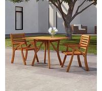 FUDUGEHMIOFWFJJ Tavolo da Giardino 85x85x75 cm in Legno Massello di Acacia, Tavolo da Esterno Resistente alle Intemperie, Ideale per Pranzi all'Aperto e Cene in Giardino con Famiglia e Amici