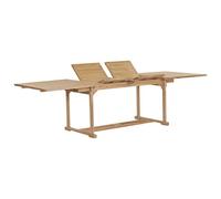 FUDUGEHMIOFWFJJ Tavolo da Giardino Allungabile in Teak Massello 180-280 cm, Tavolo Estensibile per Esterno con Foro Ombrellone, Ideale per Terrazzo Patio Giardino, Resistente a Umidità e Insetti