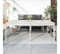 FUDUGEHMIOFWFJJ Tavolo da Giardino Bianco 203.5x100x76cm in Legno Massello di Pino - Large Outdoor Dining Table for Patio, Garden Rustic Solid Pine Wood Table Weather Resistant & Easy to Clean