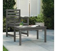 FUDUGEHMIOFWFJJ Tavolo da Giardino in Legno Massello di Pino Grigio 82,5x50,5x45 cm, Tavolo da Esterno Resistente per Patio Giardino Terrazza, Piano Stabile e Design Elegante