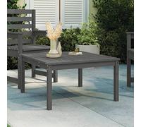 FUDUGEHMIOFWFJJ Tavolo da Giardino in Legno Massello di Pino Grigio 82.5x82.5x45 cm, Tavolo da Esterno per Patio Terrazza, Mobile da Giardino Elegante e Resistente con Piano Stabile