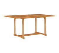 FUDUGEHMIOFWFJJ Tavolo da Giardino in Legno Massello di Teak 150x90x75 cm, Elegant Outdoor Dining Table with Umbrella Hole, Weather-Resistant & Easy to Clean, Patio, Garden, Balcony