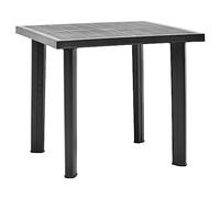 FUDUGEHMIOFWFJJ Tavolo da Giardino in Plastica Antracite 80x75x72 cm, Resistente agli Agenti Atmosferici, Leggero e Facile da Pulire, con Foro per Ombrellone, Ideale per Giardino, Patio e Campeggio