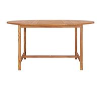 FUDUGEHMIOFWFJJ Tavolo da Giardino in Teak Massello 150x76 cm per Esterni, Tavolo da Pranzo Resistente con Finitura a Base d'Acqua, Ideale per Giardino, Terrazzo o Patio, Design Naturale e Robusto