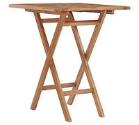 FUDUGEHMIOFWFJJ Tavolo da Giardino Pieghevole 60x60x75 cm in Teak Massello, Resistente agli Agenti Atmosferici, Compatto per Patio Balcone Giardino, Ideale per Pranzi all'Aperto con Amici e Famiglia