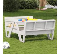 FUDUGEHMIOFWFJJ Tavolo Picnic per Bambini in Legno Massello di Pino Bianco 88x122x58 cm, Durevole e Robusto Giardino, Parco Scuola, Ideale per Mangiare, Giocare e Disegnare all'Aperto con Amici