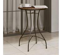 FUDUGEHMIOFWFJJ Terracotta Mosaic Bistro Table 50x70 cm Ceramic Top Outdoor Garden Patio Furniture with Powder Coated Iron Frame, Durable & Easy to Clean Mediterranean Design