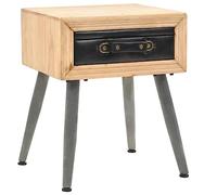 FUDUGEHMIOFWFJJ Vintage Nightstand Solid Fir Wood 43x38x50 cm Retro Suitcase Style Bedroom Furniture with Drawer Storage for Books Glasses Remote Control