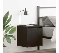 FUDUGEHMIOFWFJJ Wall Mounted Nightstand Black 38x34x40 cm, Floating Bedside Table with Storage Shelf, Modern Bedroom Furniture for Small Spaces, Durable Engineered Wood with Smooth Surface