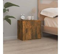 FUDUGEHMIOFWFJJ Wall Mounted Nightstand Smoke Oak 50x30x47 cm Bedside Table with Shelf Space Saving Design for Bedroom Living Room Modern Furniture Storage Organizer