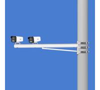 FUDUO-SHUNYI Staffa Universale per Montaggio su palo per Telecamera di Sicurezza Esterna, Supporti dell'adattatore del Supporto di Palo dell'Acciaio Inossidabile Supporto del Braccio di Estensione