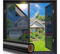 Fueegue Pellicola per Vetri Finestre Privacy Pellicola Autoadesivo Statico per Vetri, Anti-UV, Pellicola Riflettente per la Privacy, Pellicola per Cucina, Ufficio,Balcone