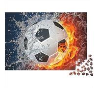 Fuego Agua Fútbol Puzzle Classico 1000 Pezzi Cartone Resistente Per Adulti, Sfida Impossibile Difficile, Antistress & Decorazione Murale, Regalo Di Relax 70x50cm/1000pcs