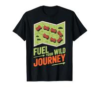 Fuel Your Wild Journey - Progettazione della Mappa con Bacon Maglietta
