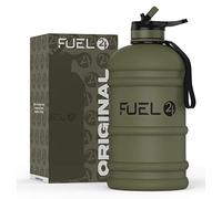 Fuel24 Brocca - Borraccia da 2,2 litri - Materiale flessibile extra forte - Opzioni a prova di goccia, tappo pop o cannuccia - Grande bottiglia sportiva da palestra da 2,2 l, senza BPA