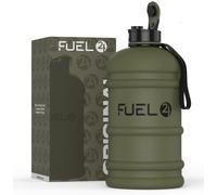 Fuel24 Brocca - Borraccia da 2,2 litri - Materiale flessibile extra forte - Opzioni a prova di goccia, tappo pop o cannuccia - Grande bottiglia sportiva da palestra da 2,2 l, senza BPA