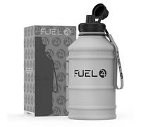 Fuel24 Brocca in acciaio inox - Borraccia da 1.3 o 2.2 litri - extra forte, senza BPA, a prova di perdite - grande bottiglia sportiva da palestra, 2.2 l, bottiglia in metallo - opzioni di colore