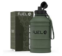 Fuel24 Brocca in acciaio inox - Borraccia da 1.3 o 2.2 litri - extra forte, senza BPA, a prova di perdite - grande bottiglia sportiva da palestra, 2.2 l, bottiglia in metallo - opzioni di colore