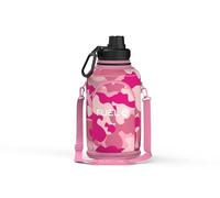 Fuel24 Manicotto per caraffa in acciaio inox, 2,2 l, 1,3 l, bottiglia d'acqua non inclusa (rosa mimetico, 1,3 l)