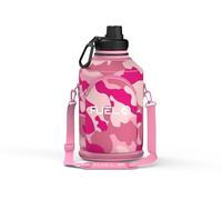 Fuel24 Manicotto per caraffa in acciaio inox, 2,2 l, 1,3 l, opzioni di stile e colore (rosa mimetico, 2,2 l)