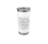 Fueled By Caffeine And Chaos Bicchiere termico in acciaio inox doppia parete