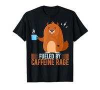 Fueled by Caffeine and Rage - Capybara Espresso Humor Maglietta