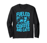 Fueled By Cats And Coffee Maglia a Manica