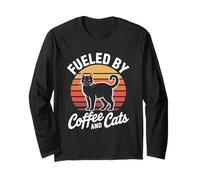 Fueled By Cats And Coffee Maglia a Manica