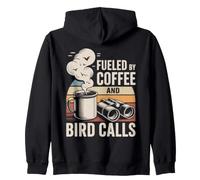 Fueled By Coffee And Bird Calls Birdwatching caffè Felpa con Cappuccio
