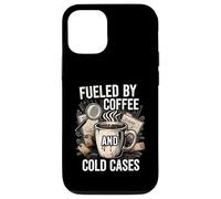 Fueled By Coffee And Cold Cases True Crime Detective Custodia per iPhone 12/12 Pro